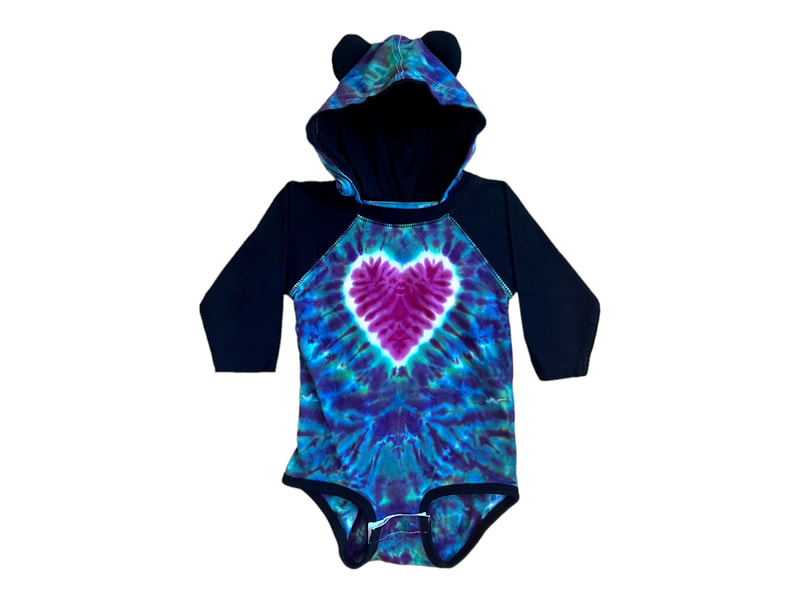 tie dye heart baby romper onesie infant outfit hippie baby rainbow baby dancing bear costume