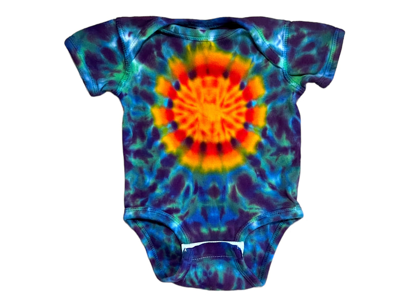 tie dye baby sunshine romper onesie infant outfit hippie baby rainbow baby