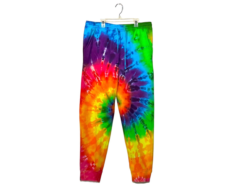 tie dye sweatpants with pockets psychedelic rainbow pants