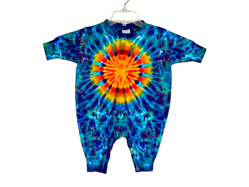 tie dye baby romper onesie infant outfit hippie baby rainbow baby 